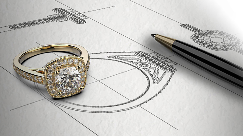 Thiết kế trang sức kim cương 3D theo ý tưởng