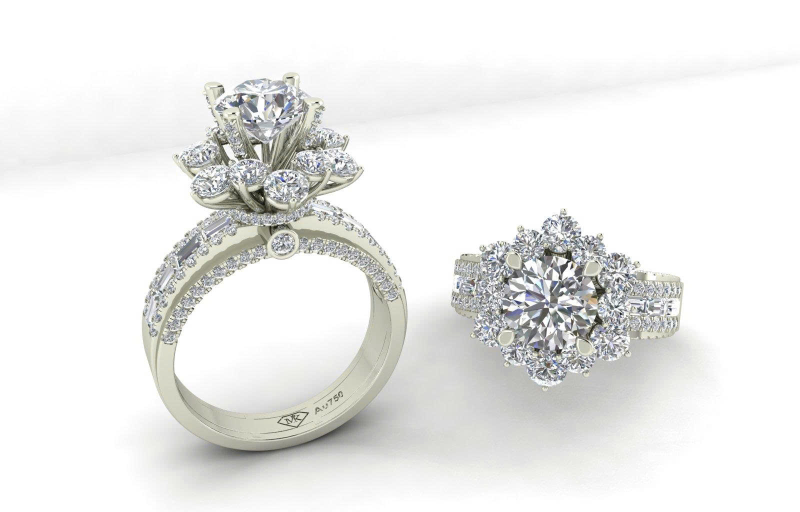 Gia công nhẫn cầu hôn kim cương