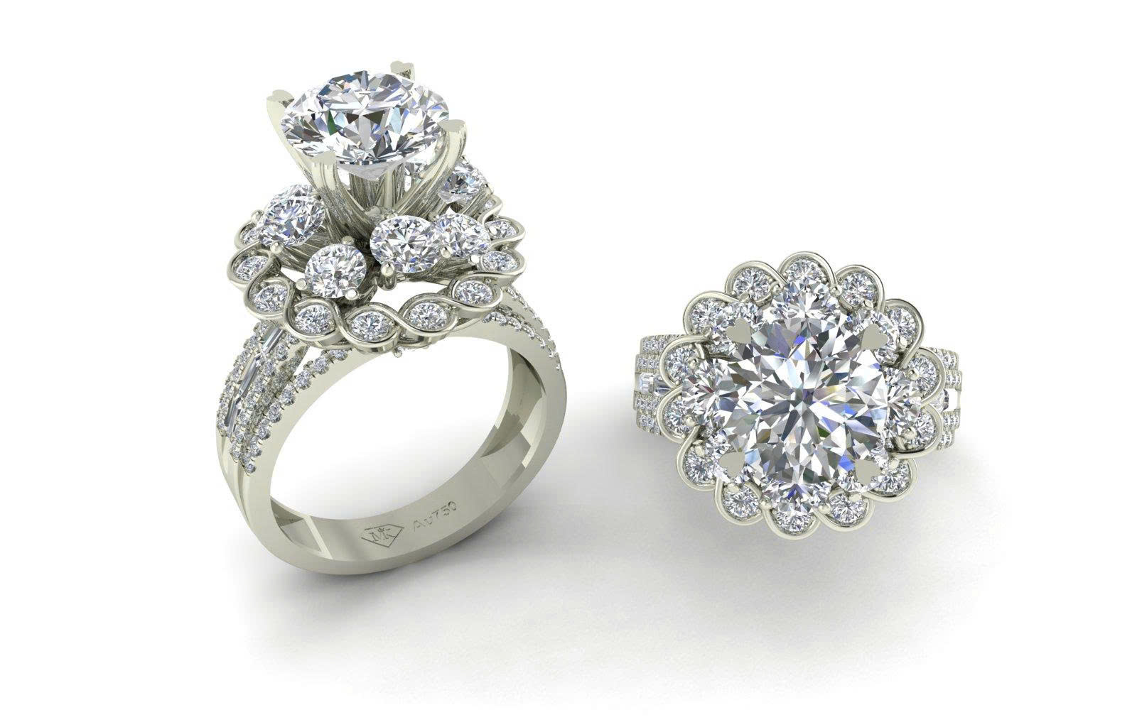 gia công nhẫn cưới kim cương theo yêu cầu