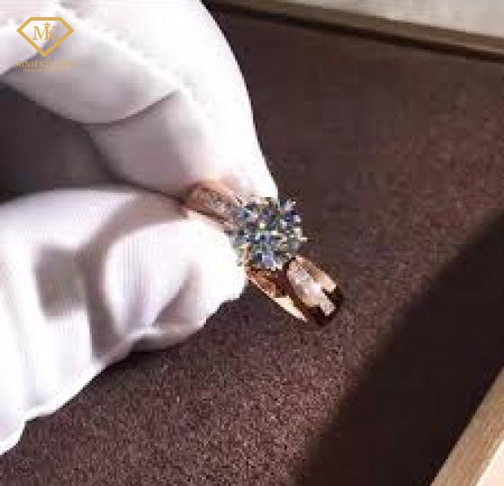 Gia công vàng trắng đính kim cương