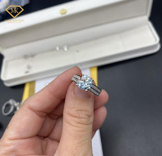 gia công nhẫn kim cương vàng trắng