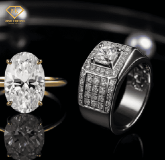 nhẫn kim cương phong cách minimalist