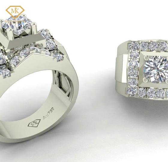Gia c&ocirc;ng nhẫn kim cương nam cao cấp theo mẫu