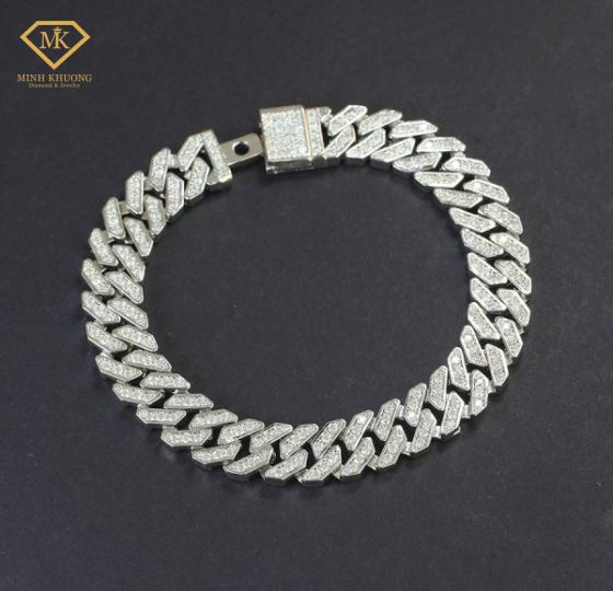 Gia c&ocirc;ng trang sức kim cương v&agrave;ng trắng 18k
