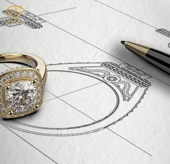 Thiết kế trang sức kim cương 3D theo &yacute; tưởng
